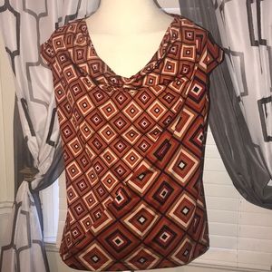 🌸 4x20 🌸 NEW DIRECTION PRINT TOP SZ M